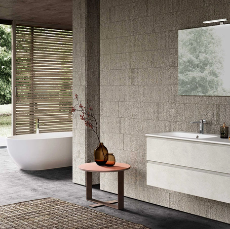 Mobile da Bagno sospeso Block System Slim C39 di Baxar