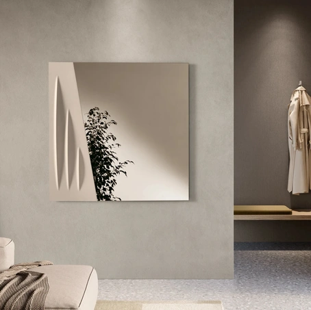 Specchio con inserto in cemento Otto di Ikone Casa