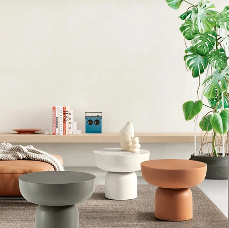 Tavolino in microcemento Tosca di Ikone Casa
