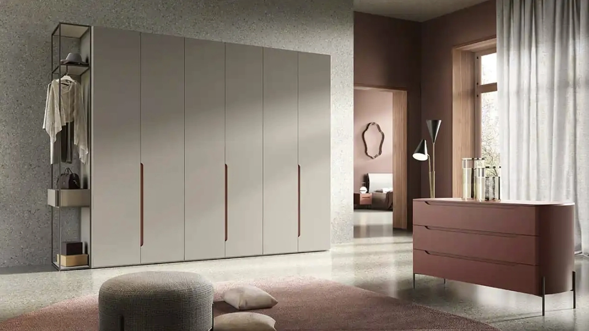 Armadio con ante battenti Ambra B351 di Moretti Compact Giorno Notte