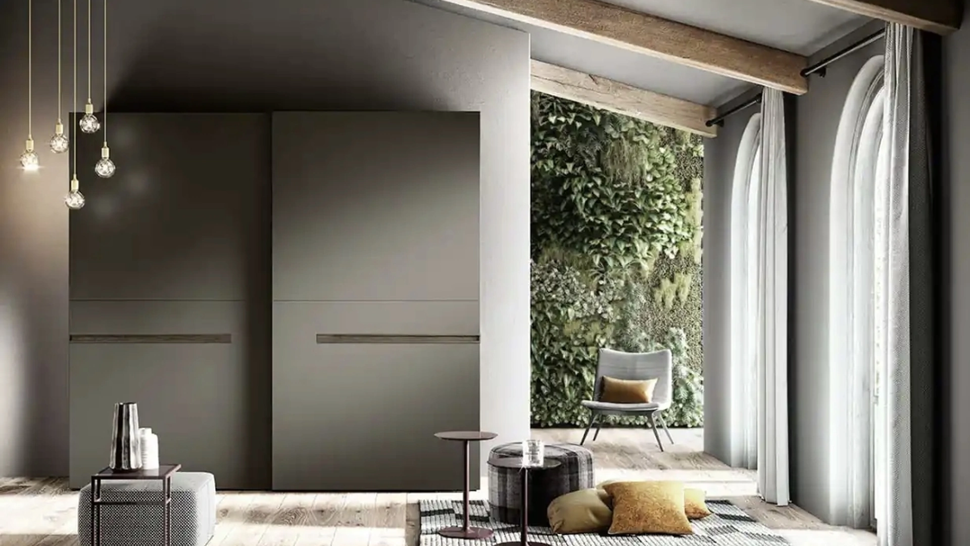 Armadio con ante scorrevoli Solano S163 di Moretti Compact Giorno Notte