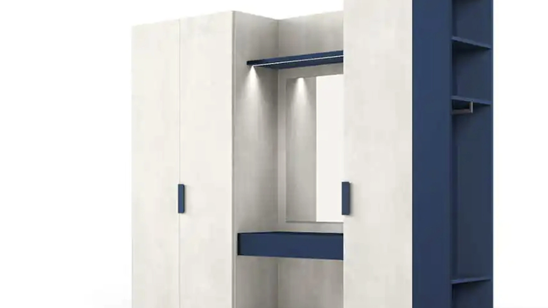 Armadio con ante battenti Utility Libeccio U453 di Moretti Compact Giorno Notte