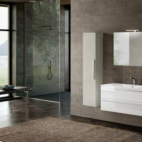 Mobile da Bagno sospeso Block System Slim C40 di Baxar