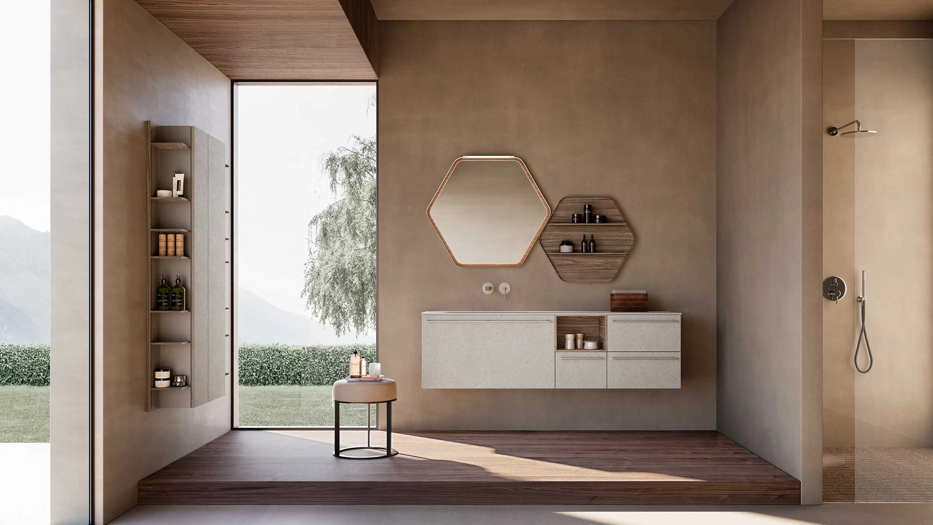 Mobile da Bagno sospeso M System 035 di Baxar