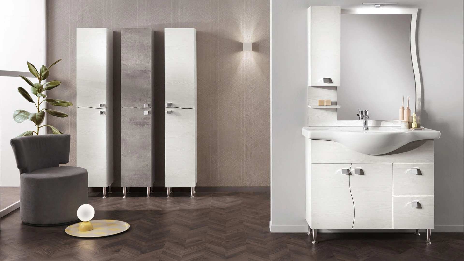 Mobile da Bagno a terra Onda 01 di Bluelife