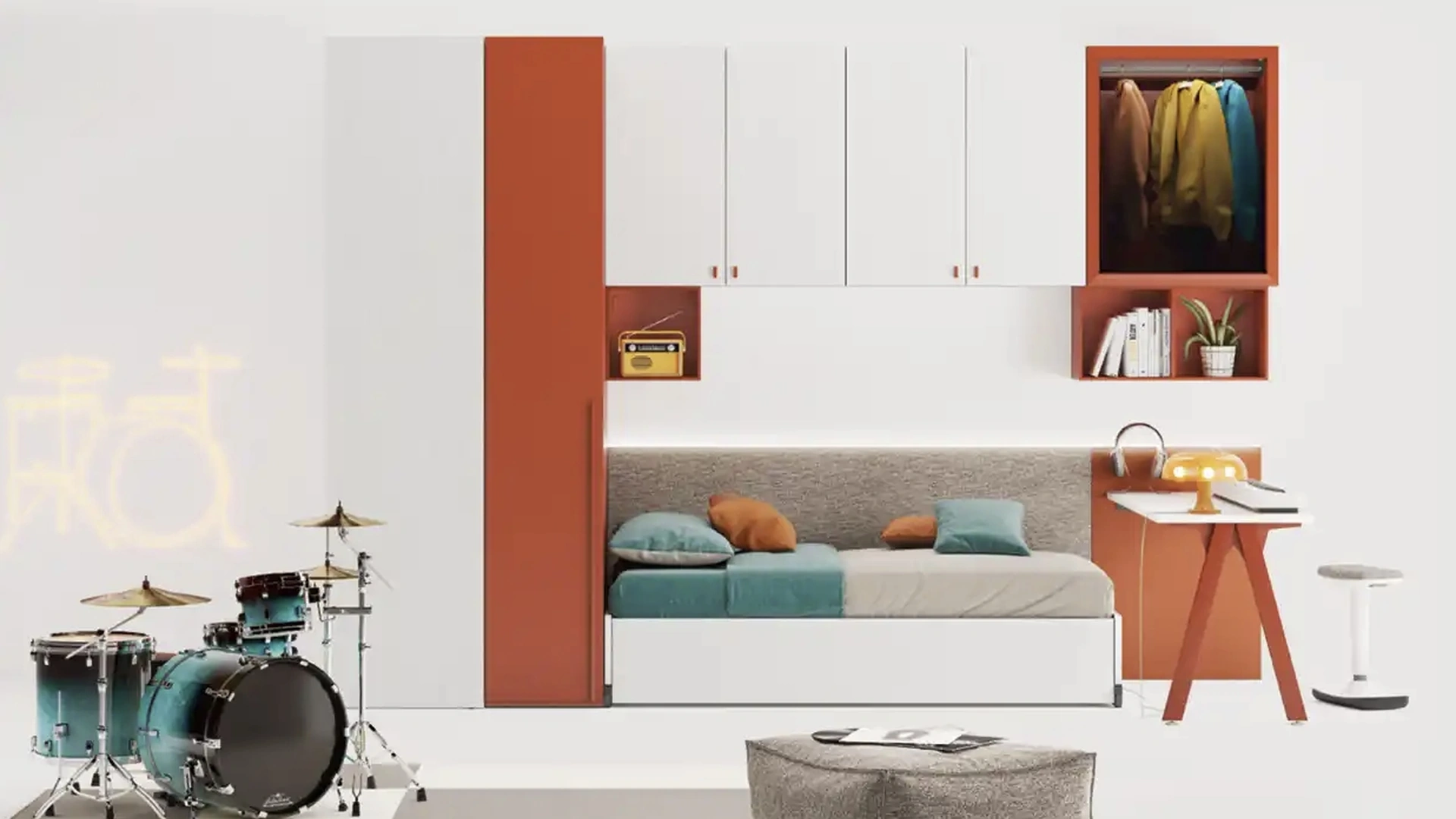 Cameretta a ponte YGAB di Moretti Compact Camerette