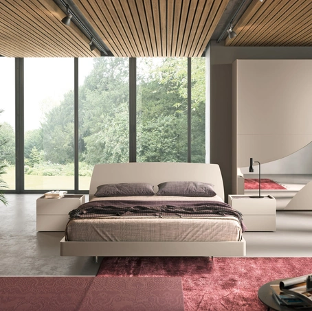 Letto in laccato opaco con testiera Composizione 16 di Corso 11