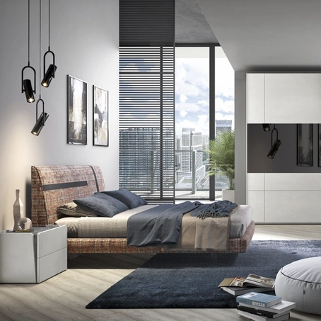 Letto in tessuto con testiera Composizione 20 di Corso 11