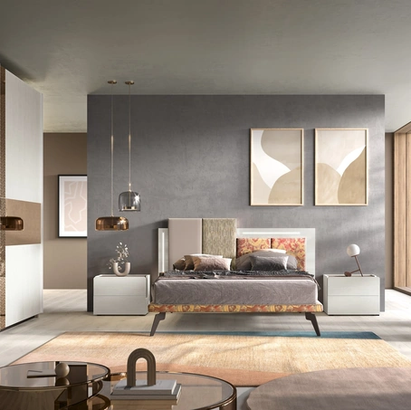 Letto matrimoniale con testiera asimmetrica Composizione 31 di Corso 11