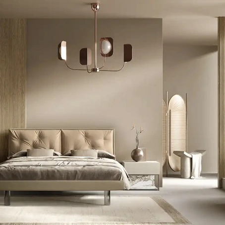 Letto Cross M16 con testiera in tessuto imbottito di Moretti Compact Giorno Notte