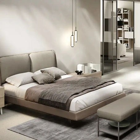 Letto Felis M14 con testiera imbottita di Moretti Compact Giorno Notte