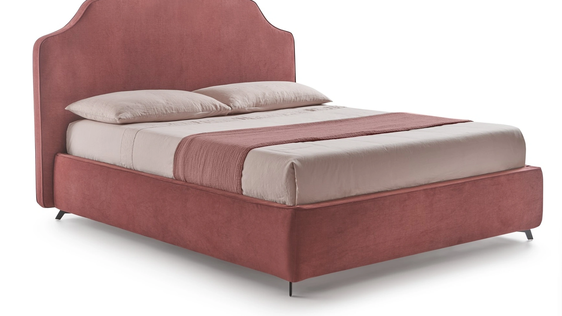 Letto Hermes in tessuto imbottito di Hoppla