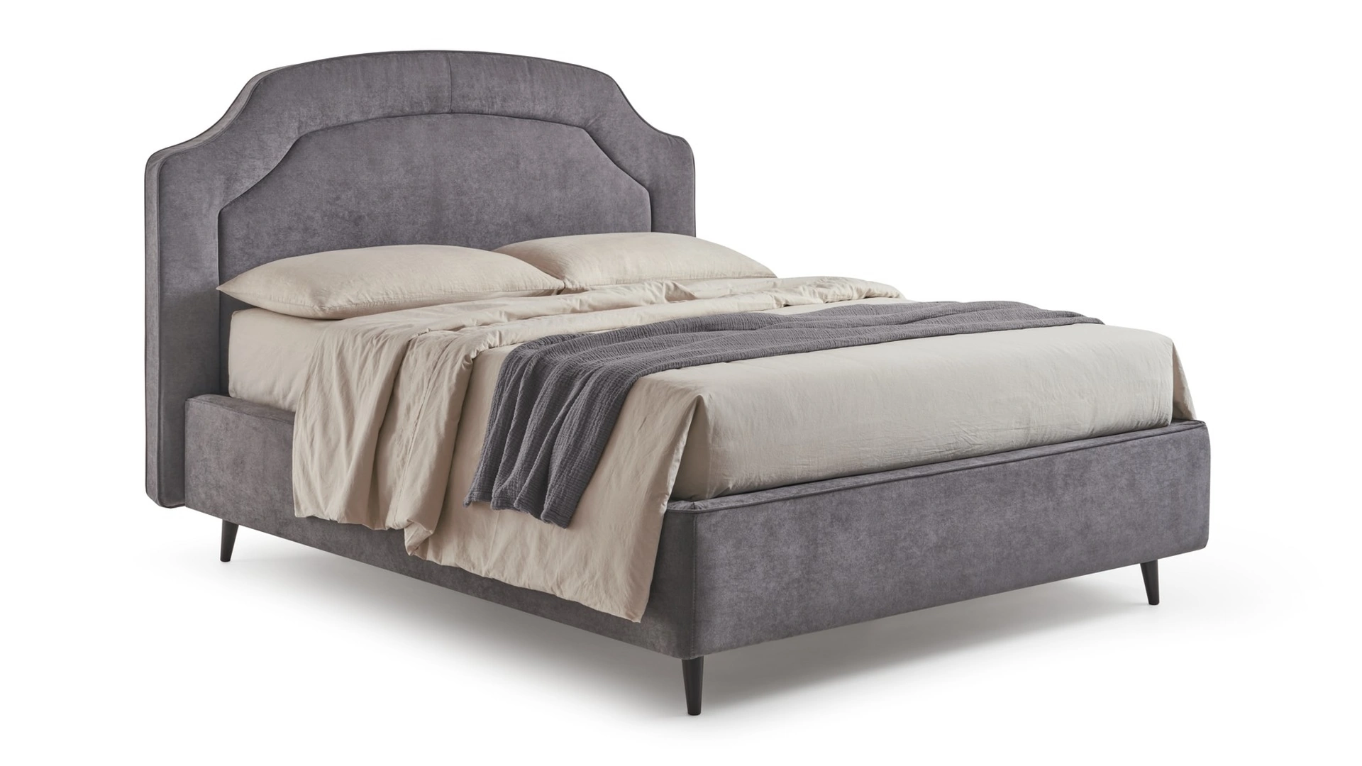 Letto Hermes in tessuto imbottito di Hoppla