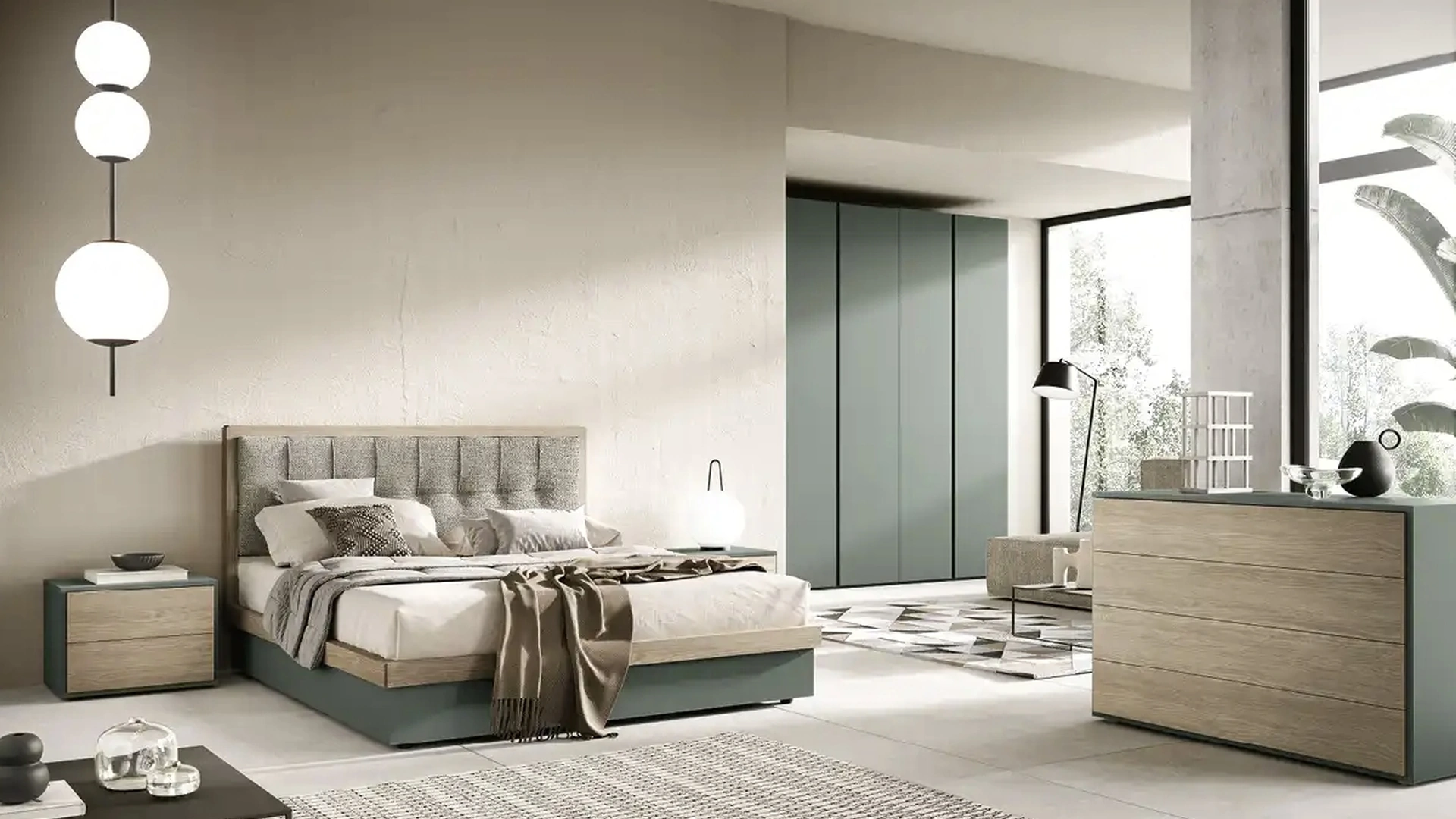 Letto Molding Pad C14 con box contenitore di Moretti Compact Giorno Notte