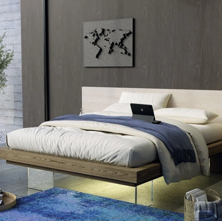Letto Nova Fly Terra e Seta in frassino di Imba Srl