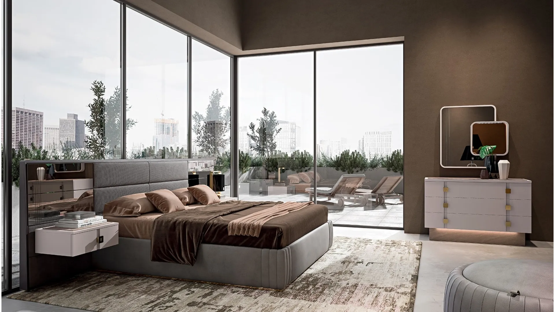 Letto con testiera For You YLT031 di Ferretti e Ferretti