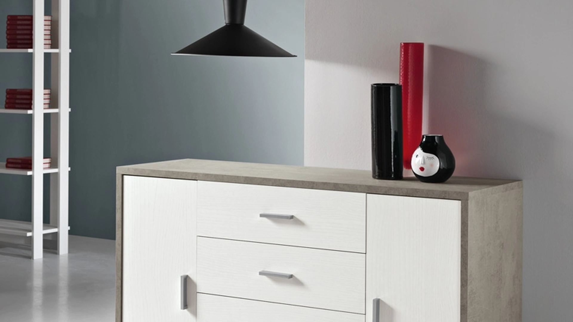 Madia Amal in melaminico Bianco di Ikone Casa