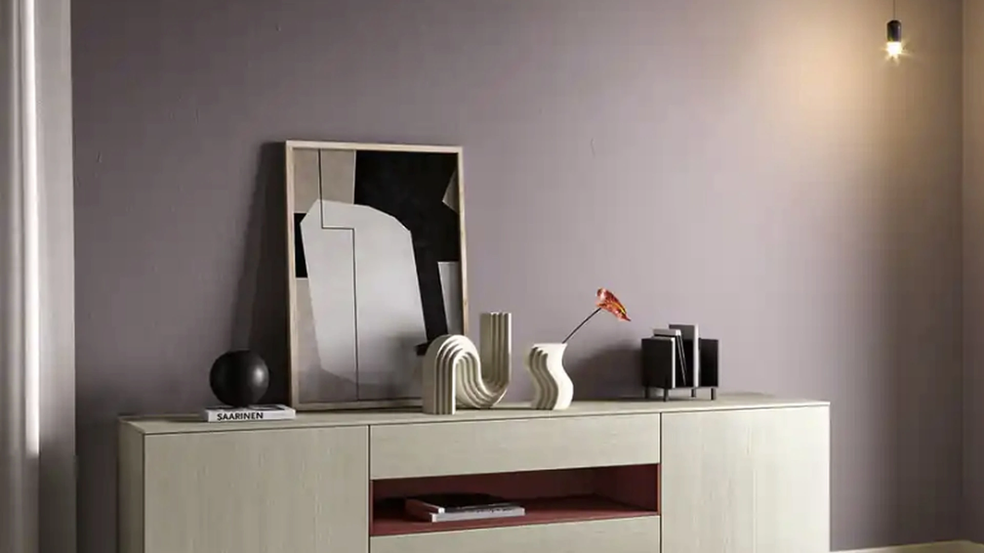 Madia Kosmos KM304 in nobilitato frassino cenere di Moretti Compact Giorno Notte