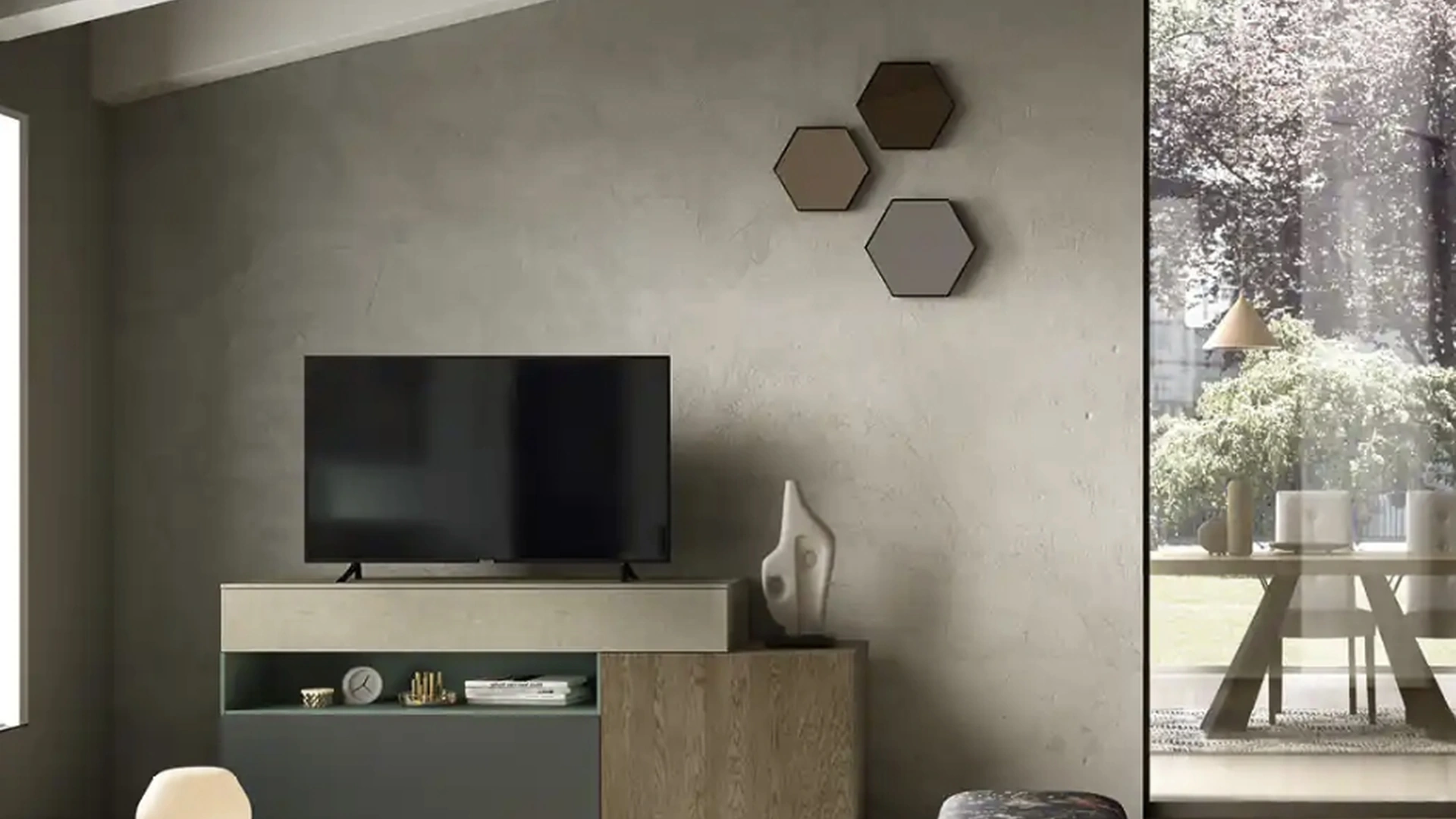 Madia Kosmos KM309 in laccato, nobilitato e impiallacciato di Moretti Compact Giorno Notte