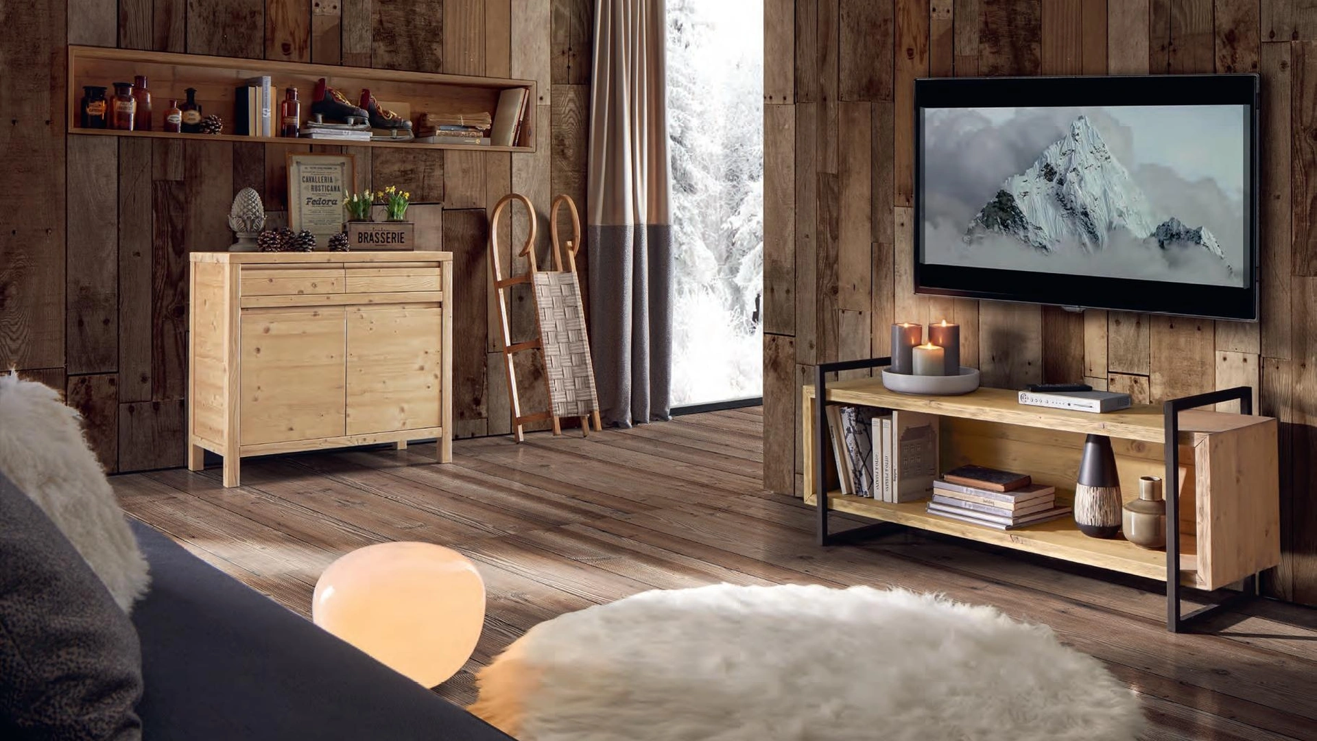 Madia Marte 3312/A in legno massello di abete di Imba Srl