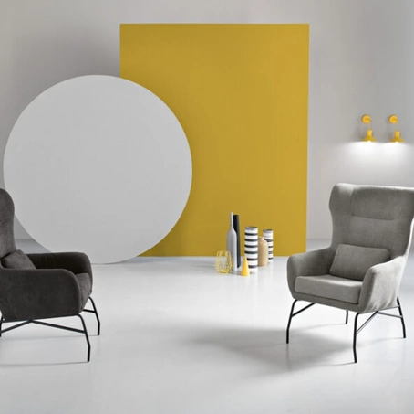 Poltrona Fry in tessuto imbottito di Ikone Casa