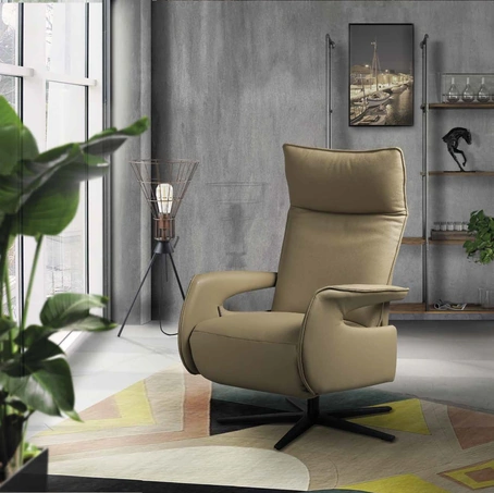 Poltrona Relax di design in pelle Aida de Il Benessere