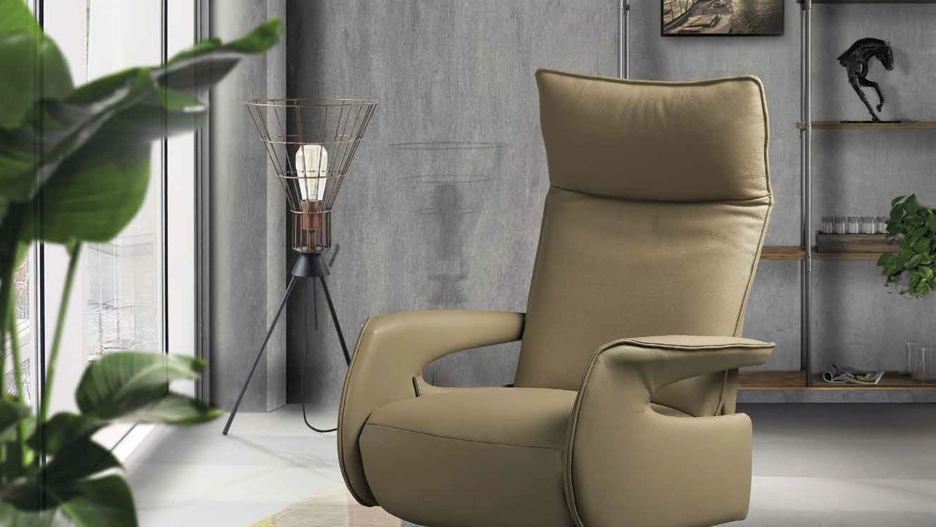 Poltrona Relax di design in pelle Aida de Il Benessere