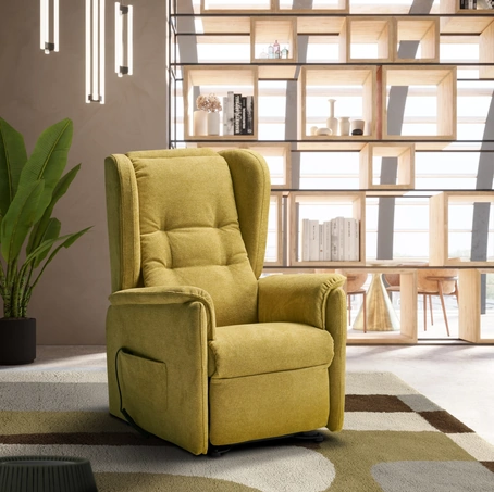 Poltrona Relax Lift Angela in tessuto imbottito de Il Benessere