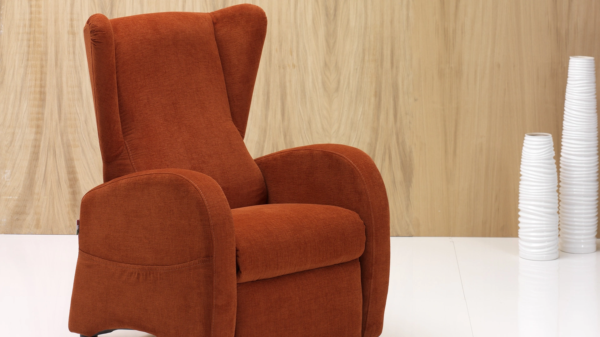 Poltrona Relax con movimento manuale Minnie in tessuto de Il Benessere