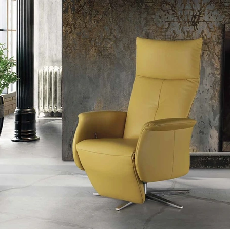 Poltrona Relax di design Nina in pelle de Il Benessere