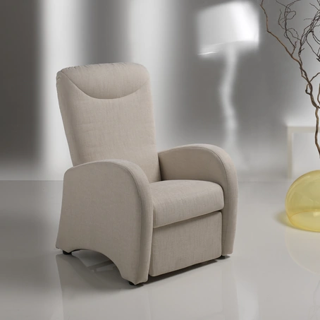Poltrona Relax con movimento manuale Touring in tessuto de Il Benessere