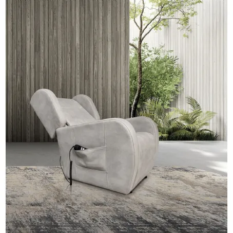 Poltrona Relax Urban Style SD211 in ecopelle Nabuk di Imba Srl