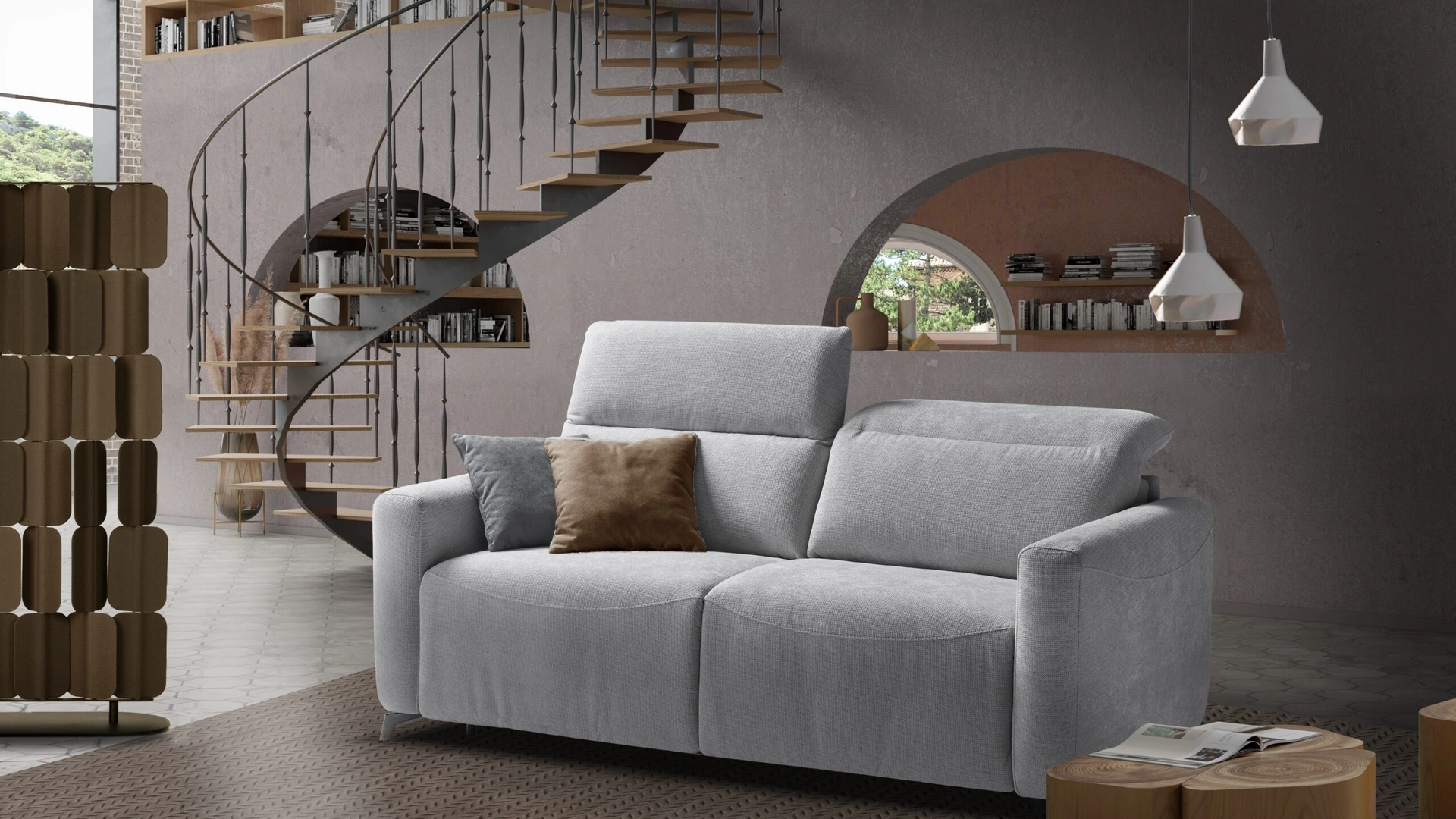 Divano Letto in tessuto Dakar de Il Benessere