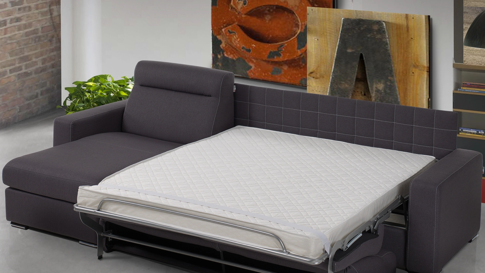 Divano Letto matrimoniale con penisola Dakota de Il Benessere