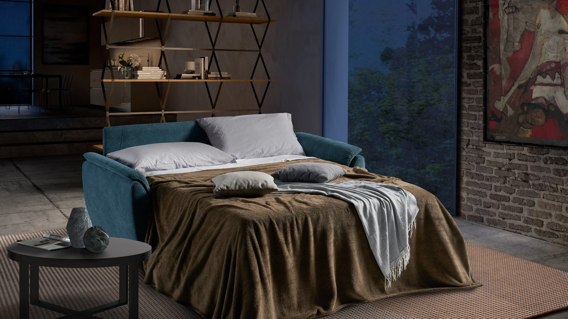 Divano Letto in tessuto Nicolas de Il Benessere