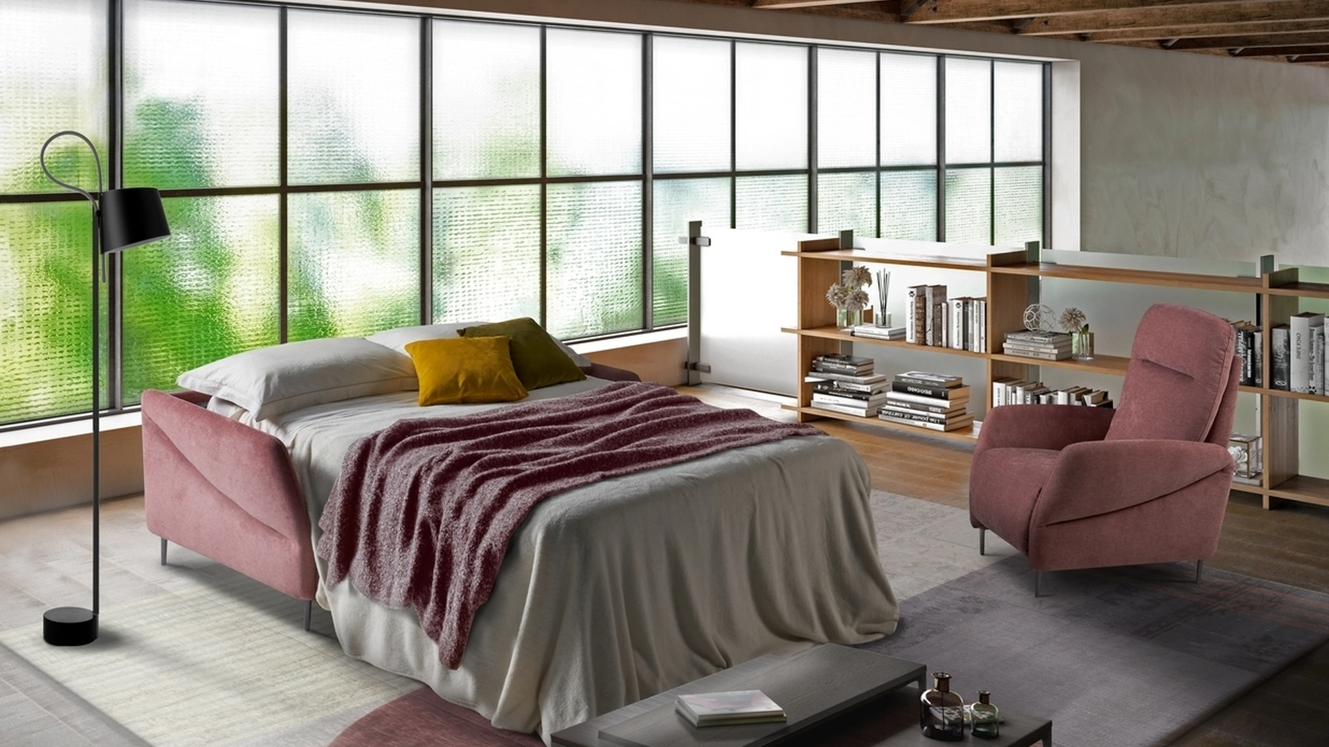 Divano Letto in tessuto Oslo de Il Benessere