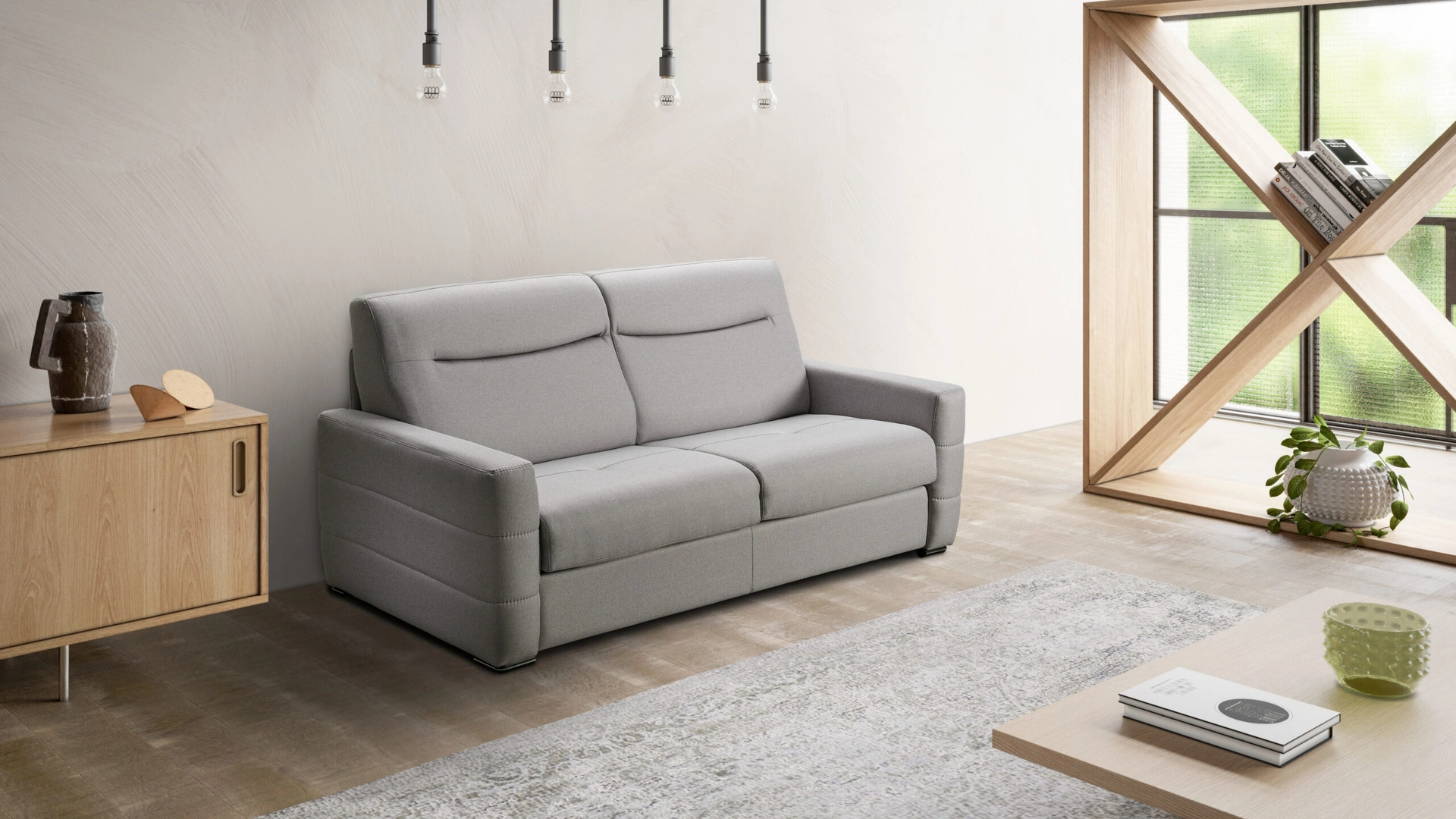 Divano Letto lineare in tessuto Ponza de Il Benessere