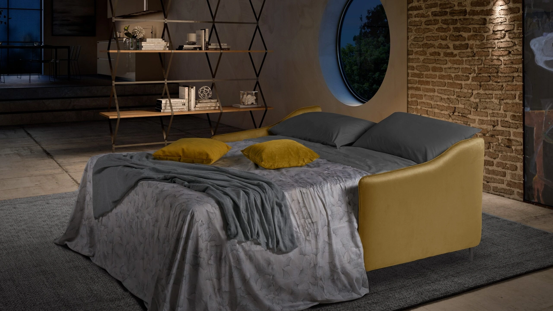 Divano Letto in tessuto Winston de Il Benessere