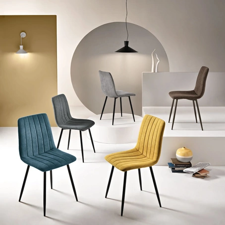 Sedia in tessuto imbottito Kole di Ikone Casa