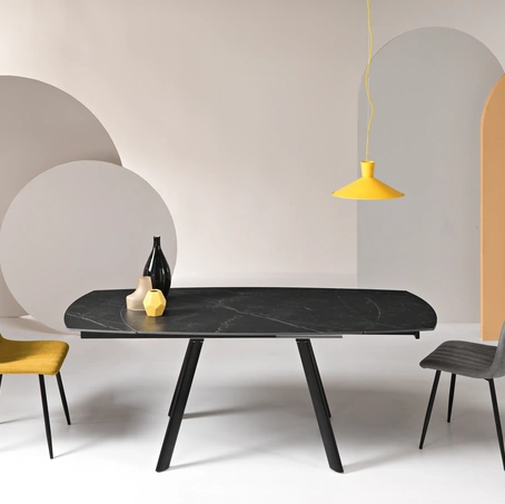 Tavolo allungabile Bud in pietra sinterizzata di Ikone Casa