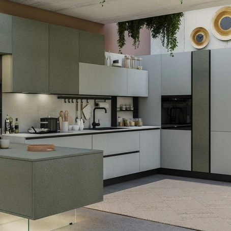 Cucina Moderna Doha Grigio e Antracite di Evo Cucine
