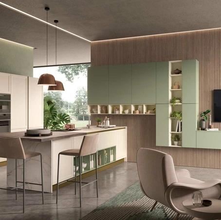 Cucina Moderna Bali Sahara e Verde di Evo Cucine