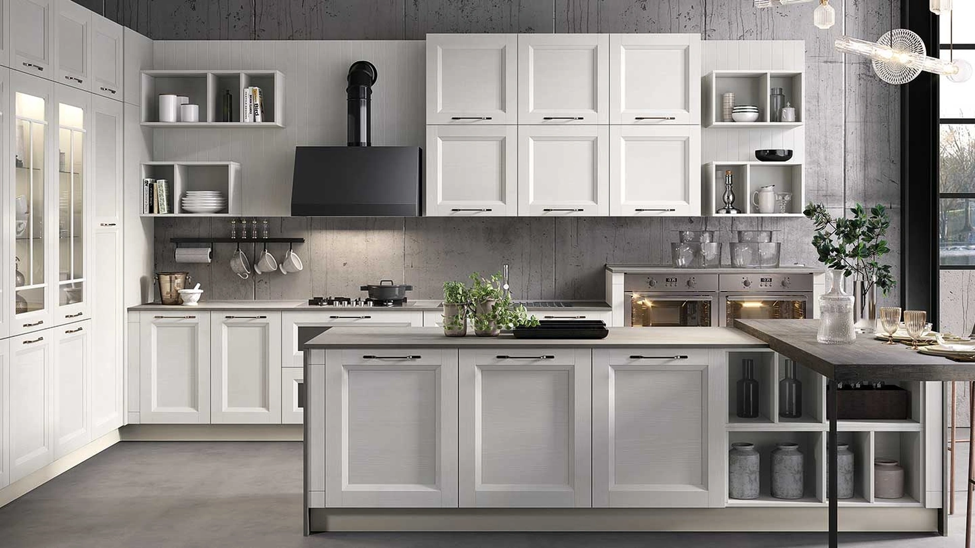 Cucina Moderna Gea Bianco di Evo Cucine