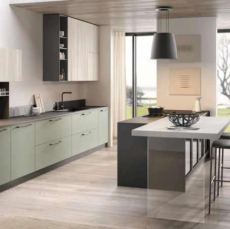 Cucina Moderna Korinna Rovere e Salvia di Evo Cucine