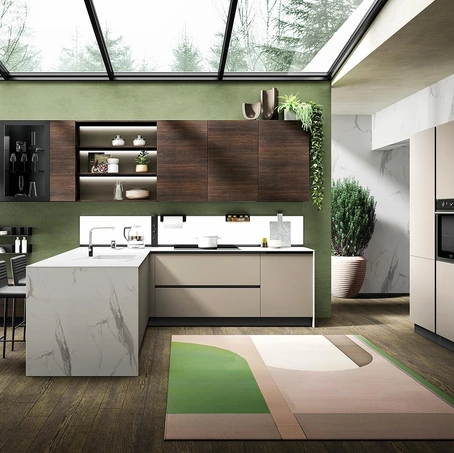 Cucina Moderna Rio Olmo e Rovere Caffè di Evo Cucine