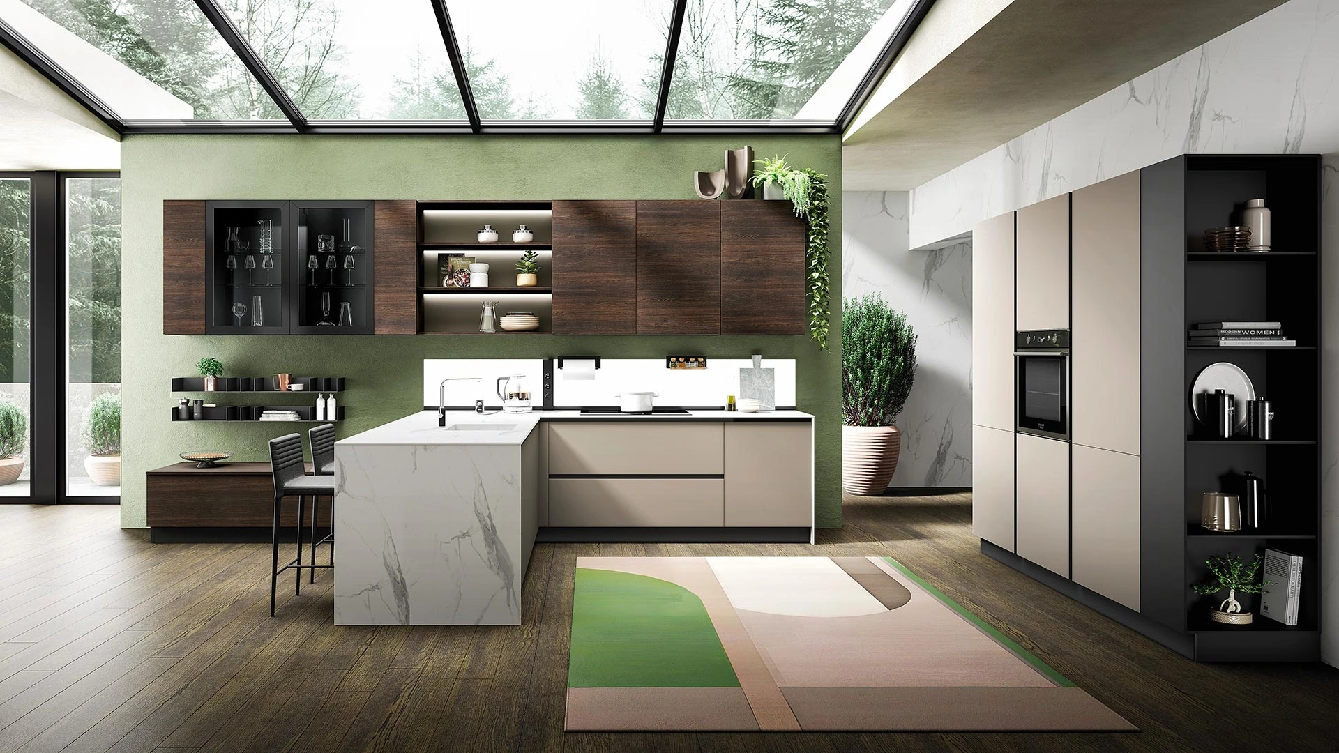 Cucina Moderna Rio Olmo e Rovere Caffè di Evo Cucine